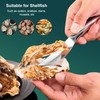 SUCCFLY Premium Oyster Shucking Knife，Stainless Steel Oyster Shucker Tool，Sturdy &