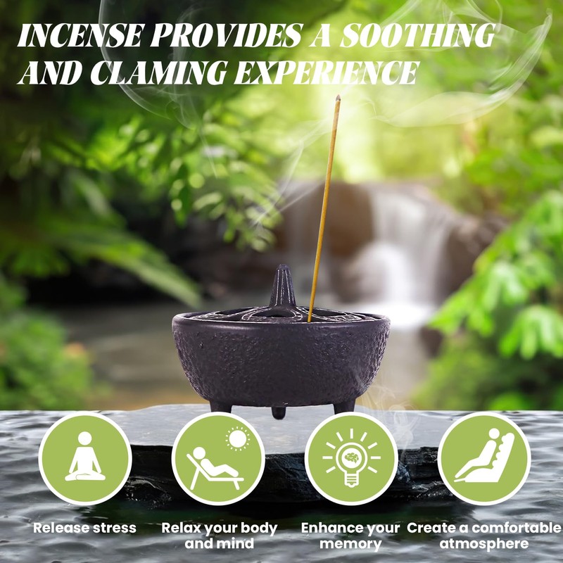 Mini Incense Burner Vintage Cast Iron Wax Melter for Log