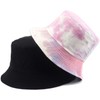 Tie Dye Bucket Hat Reversible Cotton Multicolored Fisherman Cap Packable