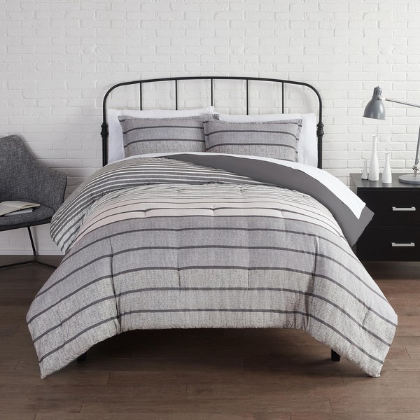 Serta Simply Clean Conrad Soft Modern Textured 2 Piece Striped