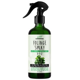 GARDENWISE 3-1-2 Fiddle Leaf Fig Foliar Spray - Plant Shine & Fertilizer - Premium Spray for Indoor Plants with Essential Nutrients - Fiddle Leaf Fig Plant Food & Fertilizer - Ready-to-Use (8 OZ)