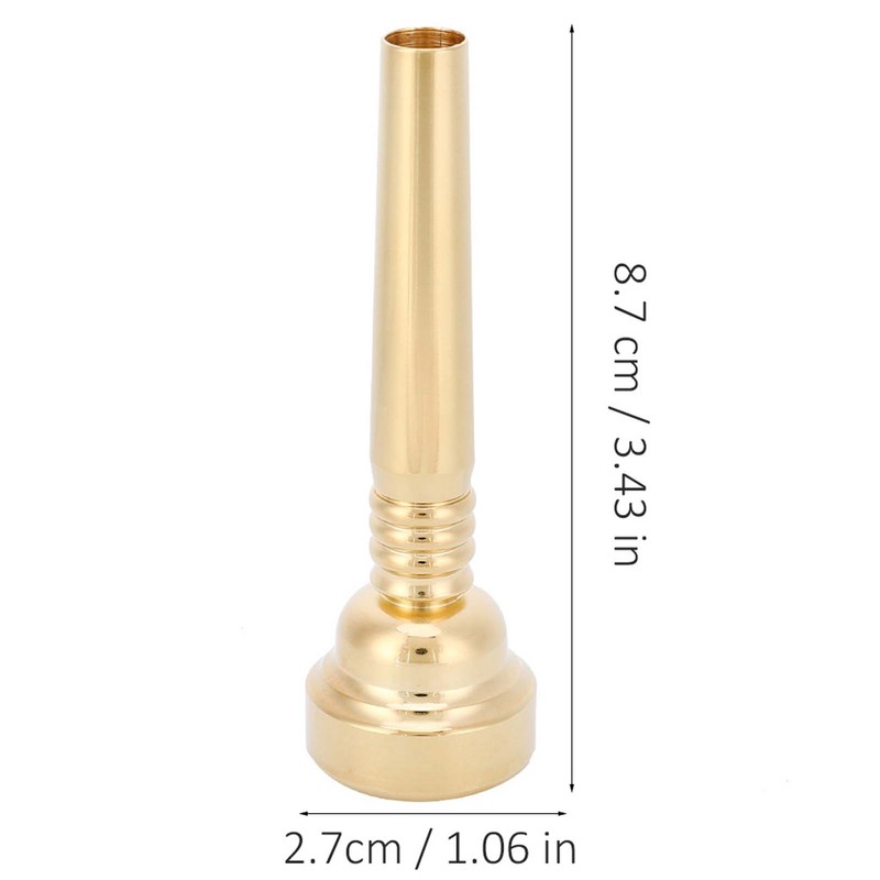 Trumpet Mouthpiece Gold Fashionable Look Beginner Musical Instrument Accessories 17C