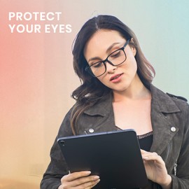 Cyxus Black Computer Blue Light Blocking Nerd Candy Glasses for Man and Woman, Anti Eye Strain Eyewear UV Headaches for Digital Screens