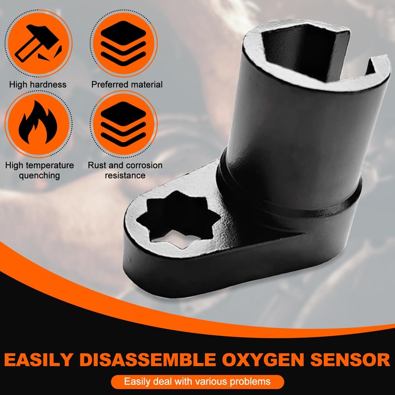 TKSE Oxygen Sensor Removal Tool, Universal 22 mm 1/2 Inch