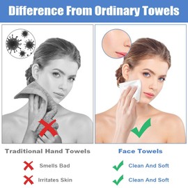 LOPHE Disposable Face Towels, Cleansing Towels,Skin Care and Makeup Removal Wipes, Lint-Free Face Cleansing Papers,26×30cm Biodegradable Cleansing Wipes for Sensitive Skin,50 Pieces