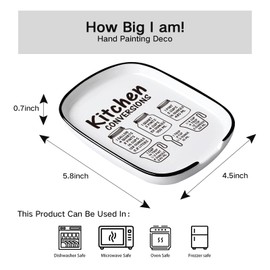 Funny Measurement Conversion Chart Spoon Rest - Heat Resistant Large Spoon Holder for Stove & Counter - Perfect for Chefs & Housewarming Gifts