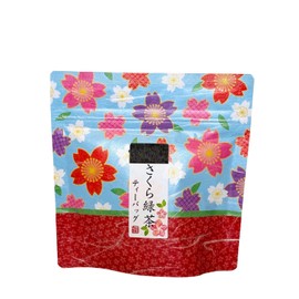 Try Green Tea Hanako Sakura Green Tea Bag, 0.08 oz (2 g) x 5 Packs x 1 Bag