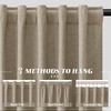 Joywell Linen Khaki Full Blackout Curtains 84 Inch Long 2