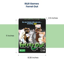 R&R Games Ferret Out, Family Card Game, Ideal for Adults and Kids