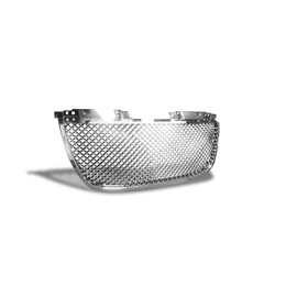 Armordillo USA 8721131 Mesh Style Front Hood Bumper Grille - Chrome Fits 2007-2014 GMC Yukon/XL 1500 2500 / Denali