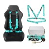 TANAKA UNIVERSAL MINT GREEN 4 POINT CAMLOCK RACING SEAT BELTS