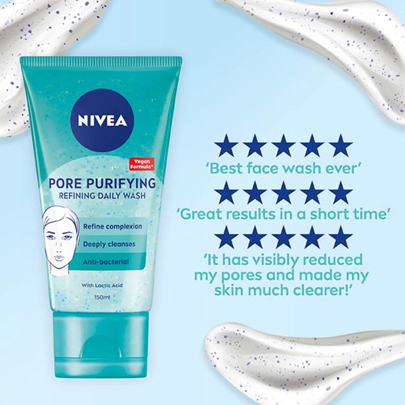 NIVEA PURIFY PORES Daily Wash Scrub (150 ml), Purifying Face