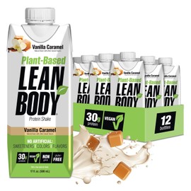 Labrada Vegan Plant Based Protein Shakes Vanilla Caramel 17 Fl Oz Pack of 12