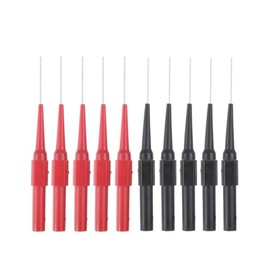 Measuring Tips for Multimeter, 10 Pieces, 0.7 mm, Red / Black, Test Probe Multimeter Test Probe with Banana Socket Isolation Piercing Needle Multimeter Measuring Tips Probe for Professional