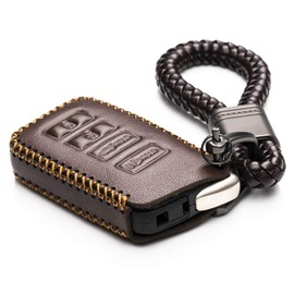 Vitodeco Leather Key Fob Case Cover Protector Compatible for 2014-2021 Lexus UX, NX, RX, GX, LX, is, ES, GS, LS (Brown)