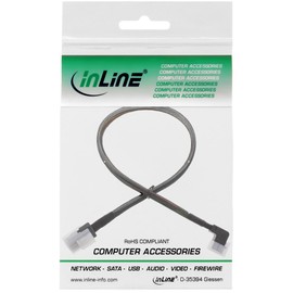 InLine® 27629 A Mini SAS HD SFF-8643 to SFF-8087 Cable Angled with Side Band, 0.5 m