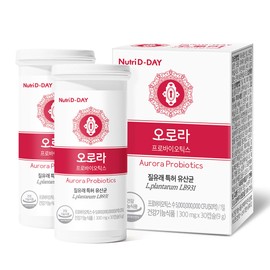 Nutri D-Day Aurora Probiotics Vaginal Lactobacillus 2 x Total 60 Capsules / 뉴트리디데이 오로라 프로바이오틱스 질유래유산균 2개 총60캡슐
