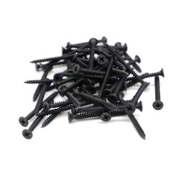 IMScrews 100pcs #7 x 2-1/4" Flat Head Phillips Drywall Screws Fine Thread Sharp Point Wood Screw, Carbon Steel 1022A, Black Phosphate