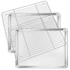 Deedro Baking Sheet with Rack Set [2 Sheets + 2