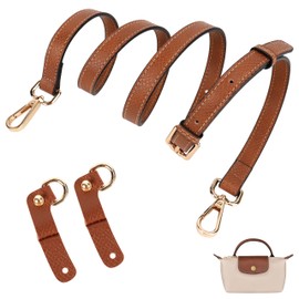 Azjachiny Purse Straps for Women Crossbody Bag Replacement Leather Strap Accessories Set Suit for Longchamp Bag (Brown 1)
