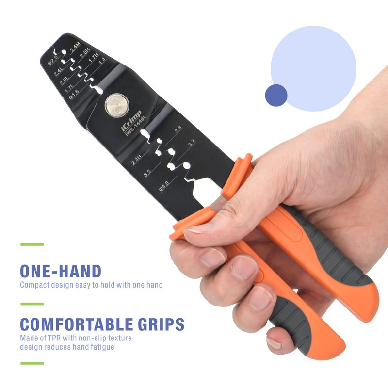 iCrimp Open Barrel Terminals Crimper for Various-sized Contacts AWG 28-14