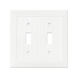 Modern Decorative Wall Plate Retro Wood Grain design Switch Cover Outlet Cover for Light Switch, Smart Switch, Dimmer, GFCI, USB Outlet (10 Pack, Single Duplex)