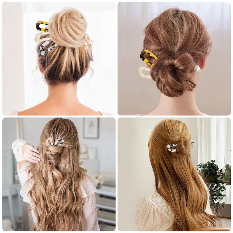 EEEKit Haarnadeln, 3er-Pack U-förmige Französische Haargabel Für Damen Hochsteckfrisur Chignon