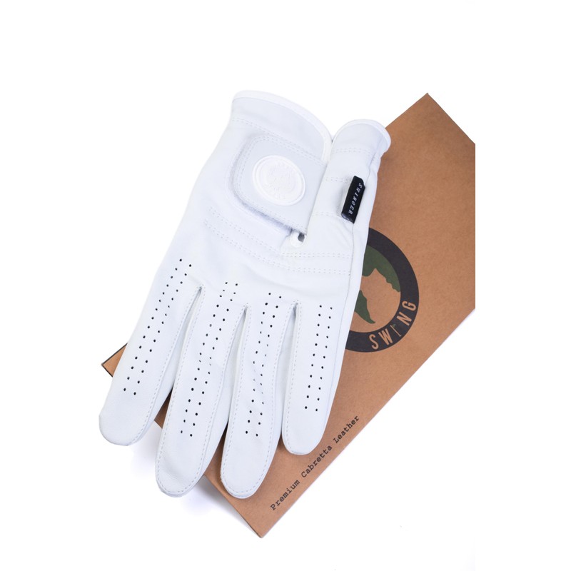 Green Swing Golf Glove White | Made from Cabretta Leather