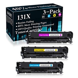 3 Pack (C/M/Y) 131X | CF211X CF212X CF213X Remanufactured Toner Cartridge Replacement for HP Color Laserjet Pro M251n(CF146A) M251nw(CF147A) M276n(CF144A) M276nw(CF145A) Printer,Sold by TopInk
