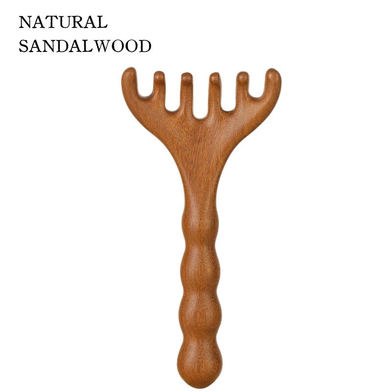 KINTEGOOD Sandalwood Massage Comb, Long Handle Wooden Scalp Massager, Scalp