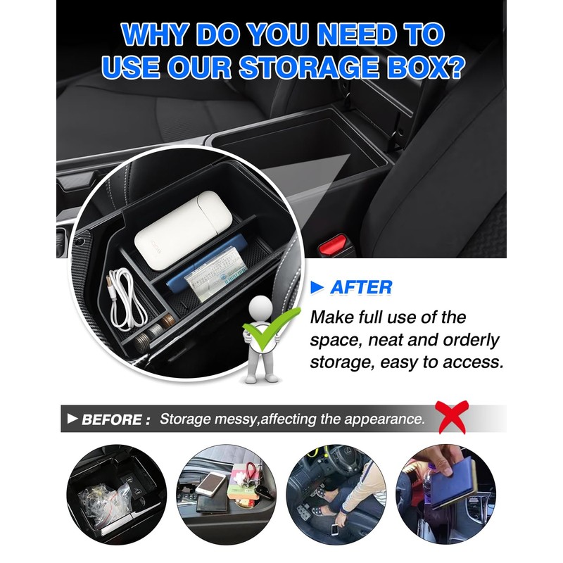 Autorder Center Console Organizer for 2022 2023 2024 2025 Kia