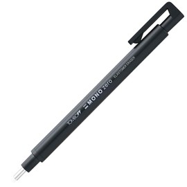 Tombow Pencil Holder Eraser Mono Zero Round Black EH-KUR Set of 2