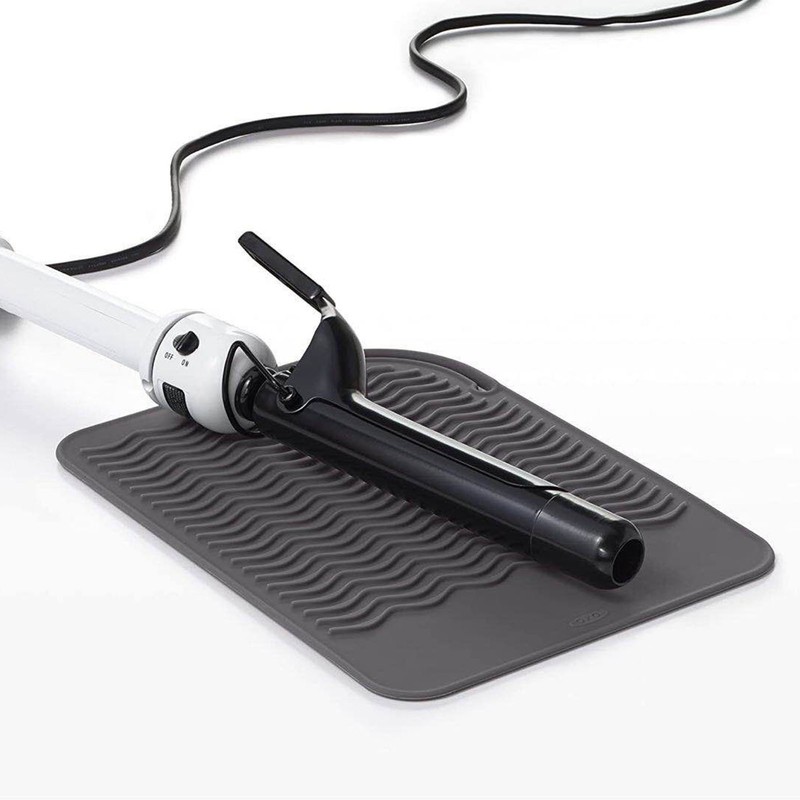 5Pcs Heat Resistant Silicone Mat Pouch for Curling Irons Hair