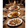 Melamine Plates,6 Pack Unbreakable White Dinner Plate for Steak, Buffet