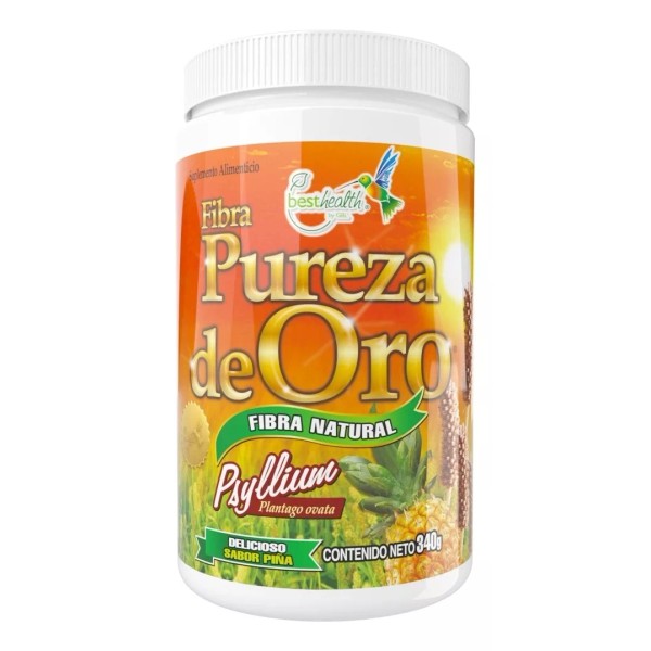 Best Health Psyllium Fibra Natural 340g Best Health Fibra Pureza De Oro Sabor Piña