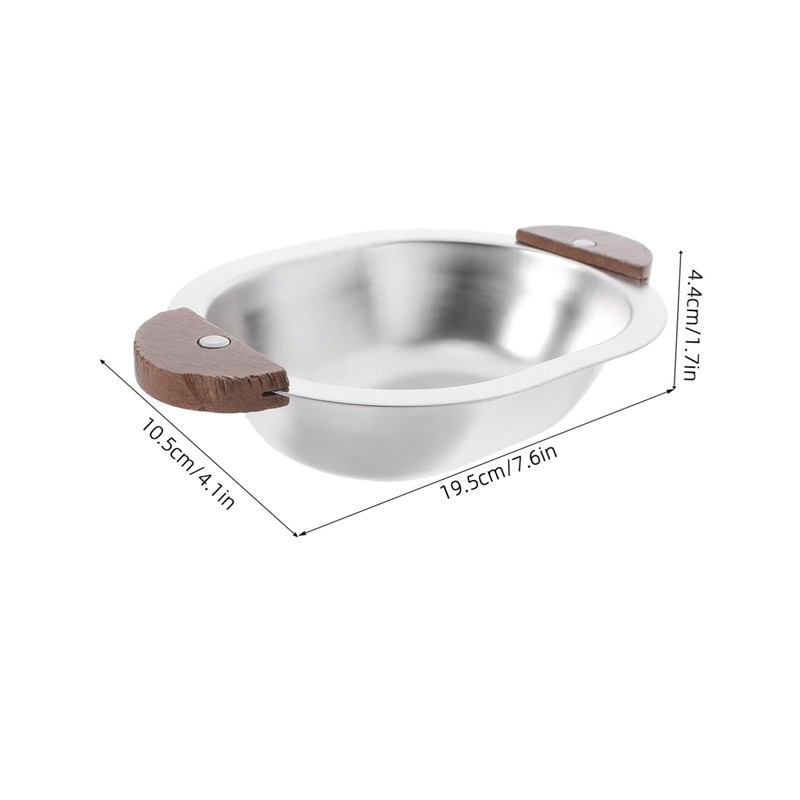 CIYODO Elegant Double Handle Bowl Mix and Serve Stainless Steel