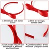 1 Red Ribbon Headband And 4 Bow Clips, Sweet Shape,