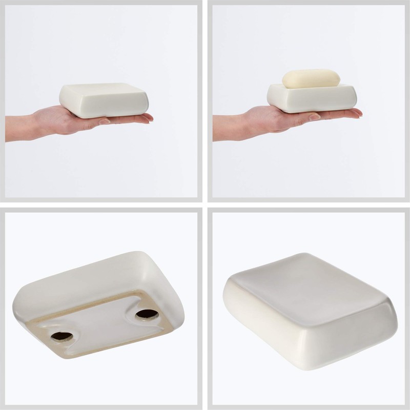 KADAX Soap Dish, 12 x 10 cm, Ceramic Soap Dish