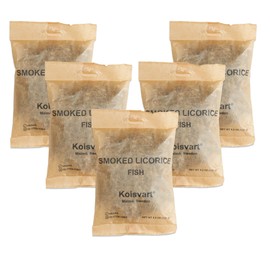 Smoked Licorice Swedish Candy Fish, 4.2oz (Pack of 5)