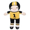 Zubels Baby Boys’ Hand-Knit Football Player Plush Toy, All-Natural Fibers,