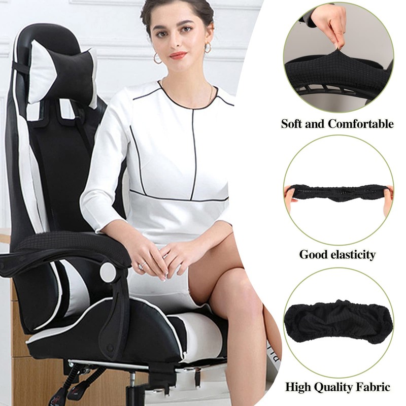 Vin Beauty Office Chair Armrest Covers, 2Pcs Office Removable Arm