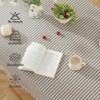 meioro Tablecloths Striped Tassel Table Cloth Rectangular Tablecloth Cotton Linen