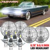 CHUSYYRAY 4pcs 5-3/4" 5.75" Super white LED Headlight Hi/Lo Beam