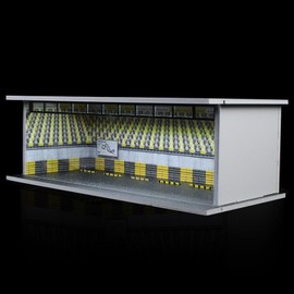 Hot Diecast Wheels Display Case - 1/64 Scale Die-cast Model Car Display Case with LED Light and Acrylic Cover, Hot Diecast Wheels Parking Garage Dioramas with 6 Parking Spaces