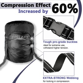 Frelaxy Compression Sack, 40% More Storage! 11L/18L/30L/45L Compression Stuff Sack, Water-Resistant & Ultralight Sleeping Bag Stuff Sack - Space Saving Gear for Camping, Traveling, Backpacking