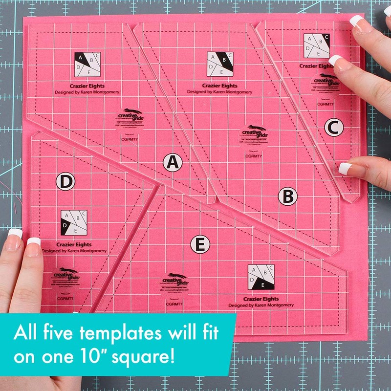 Creative Grids Crazier Eights Template and Quilt Ruler – CGRMT7