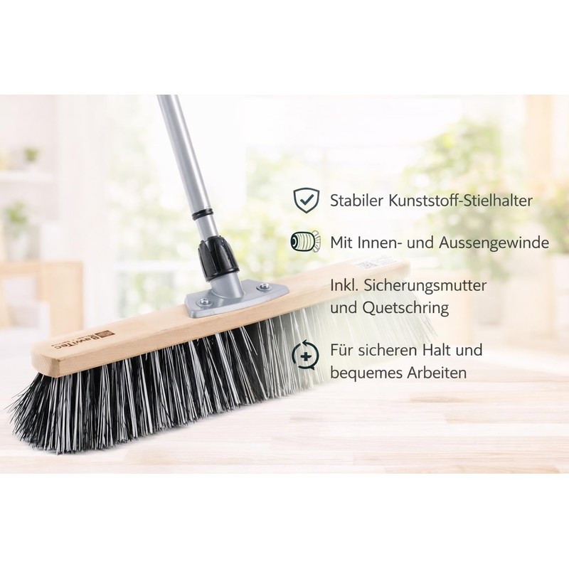 Ossiblitz Professional Broom 50 cm Wide with Telescopic Handle Hard