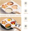 Nonstick Frying Pan, 4-Cup Divided Egg Pan with Anti-scald Handle,