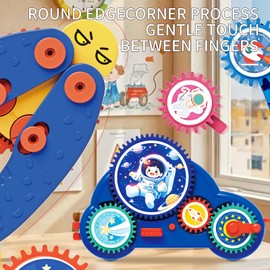 MIEBELY STEM Learning Gears Toys for Boys Girls Age3 4 5 Years Old, Toddler Engineers Building Toy Set for 3-5, Cars Toy for Kids, Birthday Gift for Kid and Toddler Toys, Kindergarten Science