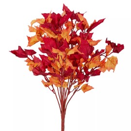 Factory Direct Craft Set of 4 Artificial Autumn Colored Leaf 15" Spray Bushes